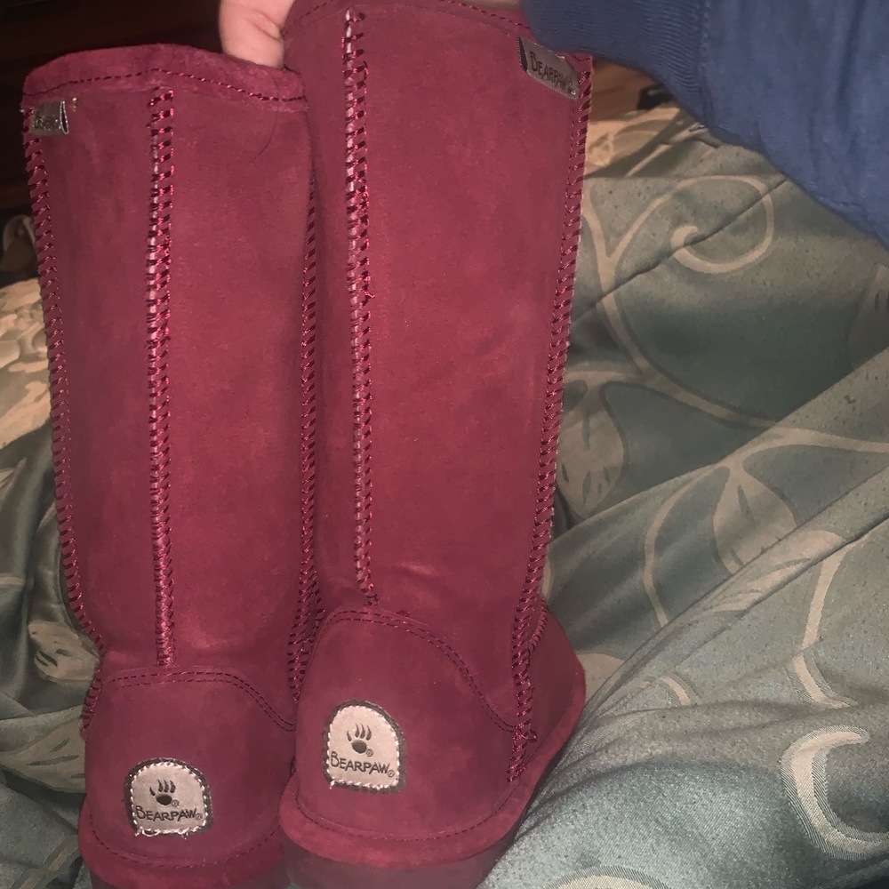 Burgundy bear paws